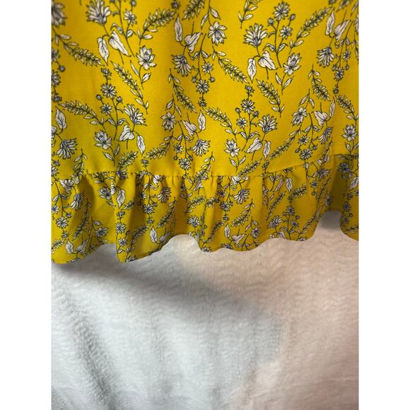 BN #9 Rose & Olive Sleeveless Floral Ruffle Hem Blouse – Size M - Picture 2 of 6